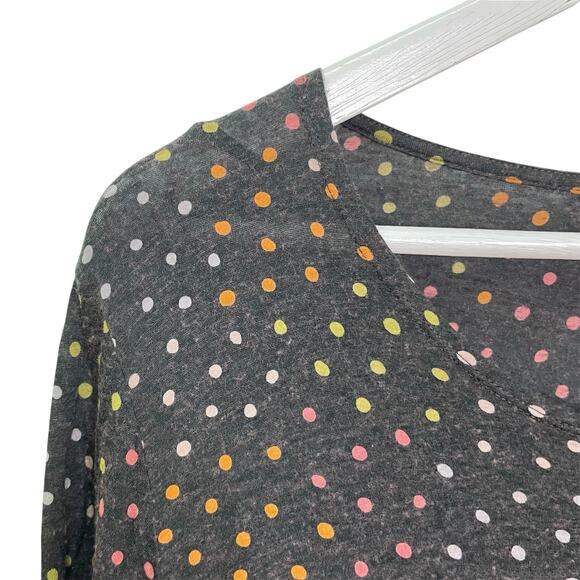 Gudrun Sjoden Size XL Gray Polka Dot Lightweight Tencel-Wool Long Sleeve Shirt - Picture 2 of 8